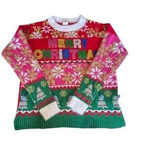 5 for $40 SALE! 
Holiday Time Merry Christmas  Colorful Knit Sweater sz Small